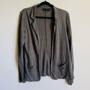 Rachel Zoe Green 100% Linen Open Cardigan Collared Medium